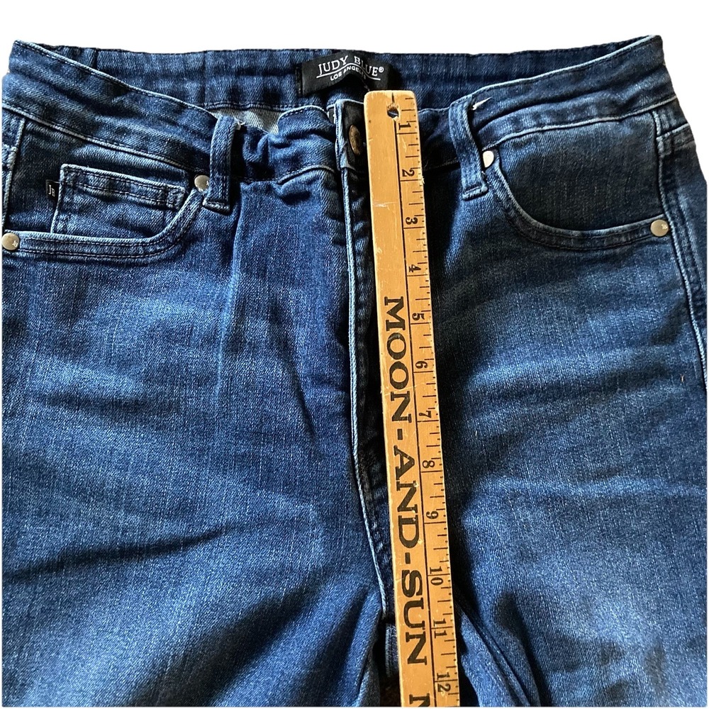 Judy Blue Straight Leg Jeans Womens 13/31 Blue JB88861 DK High Rise Stretch - Picture 4 of 11